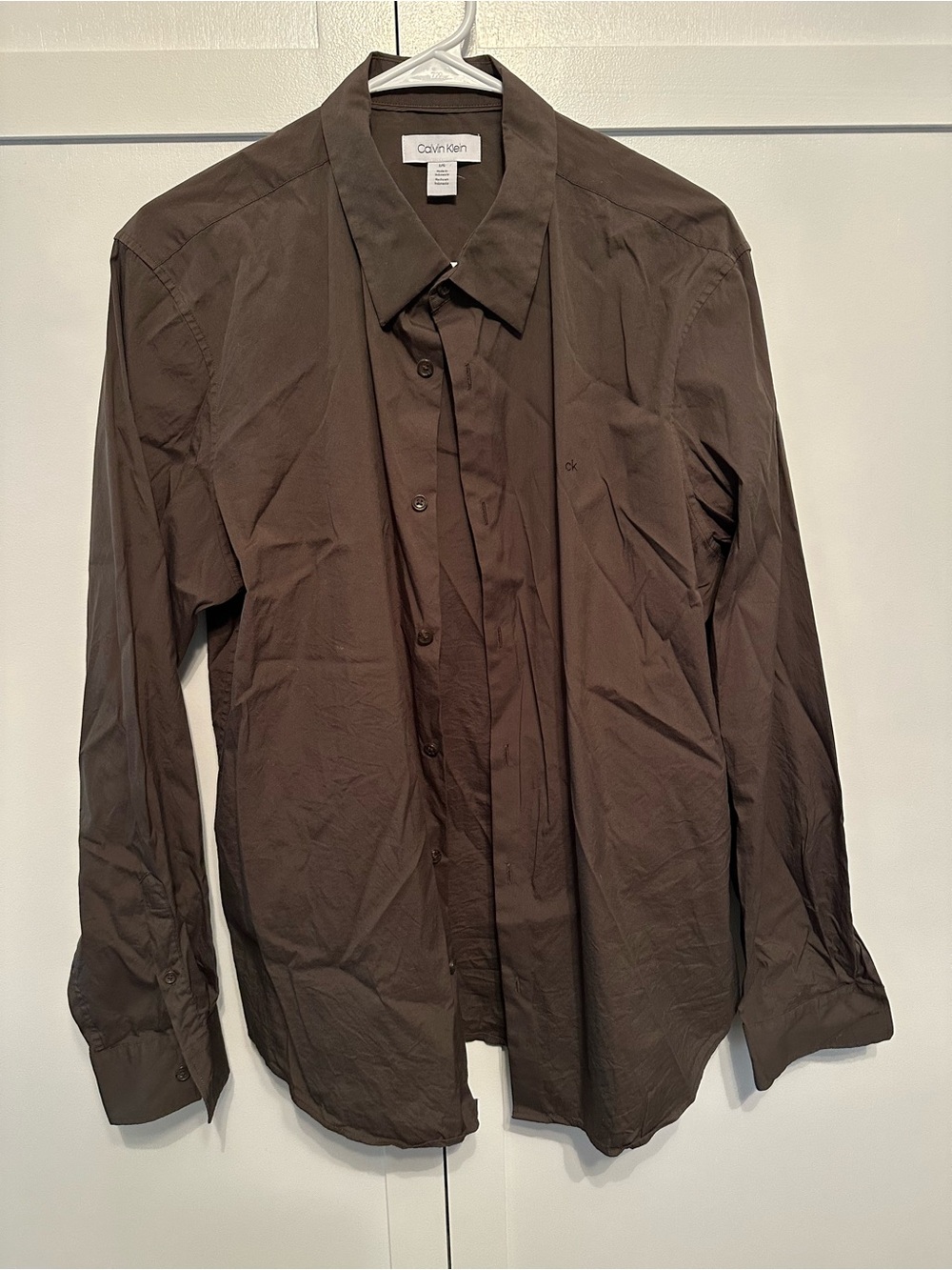 Calvin Klein Olive Green Button-Up Shirt
